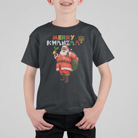 Christmas T Shirt For Kid Merry Kwanzaa African American Santa - Wonder Print Shop