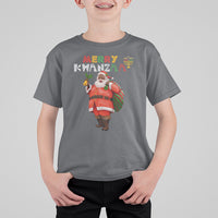 Christmas T Shirt For Kid Merry Kwanzaa African American Santa - Wonder Print Shop