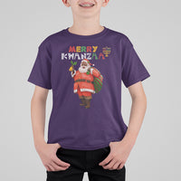 Christmas T Shirt For Kid Merry Kwanzaa African American Santa - Wonder Print Shop