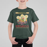 Christmas T Shirt For Kid Happy Kwanzaa African American Candles - Wonder Print Shop