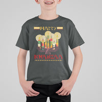 Christmas T Shirt For Kid Happy Kwanzaa African American Candles - Wonder Print Shop