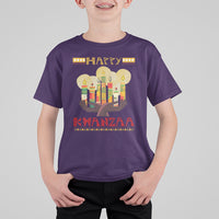 Christmas T Shirt For Kid Happy Kwanzaa African American Candles - Wonder Print Shop