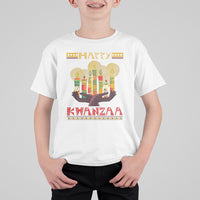 Christmas T Shirt For Kid Happy Kwanzaa African American Candles - Wonder Print Shop