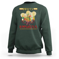 Christmas Sweatshirt Happy Kwanzaa African American Candles - Wonder Print Shop