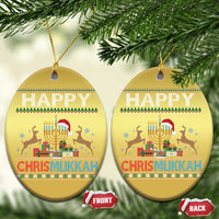 Xmas Hanukkah Christmas Ornament Happy Chrismukkah Funny Jewish Chanukah - Wonder Print Shop