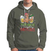 Christmas Hoodie Reindeer Beer Drinking I'm The Kind Of Naughty Santa Likes - Wonder Print Shop