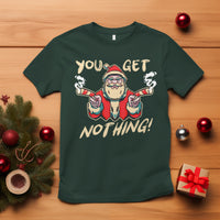 Christmas T Shirt Angry Santa Candy Gun You Get Nothing Cool Gangsta - Wonder Print Shop