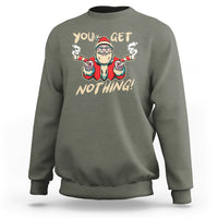 Christmas Sweatshirt Angry Santa Candy Gun You Get Nothing Cool Gangsta - Wonder Print Shop