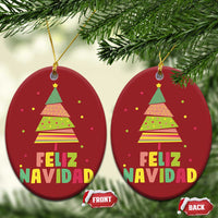Feliz Navidad Colorful Xmas Tree Spanish Christmas Ornament - Wonder Print Shop