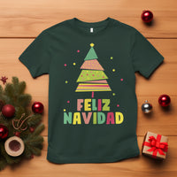 Feliz Navidad Colorful Xmas Tree Spanish Christmas T Shirt - Wonder Print Shop
