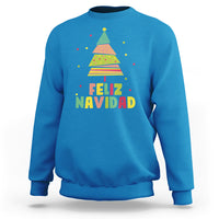 Feliz Navidad Colorful Xmas Tree Spanish Christmas Sweatshirt - Wonder Print Shop