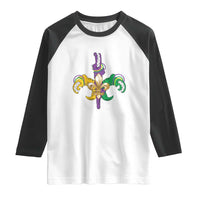 Mardi Gras Alligator Crocodiles Funny Fleur De Lis Raglan Shirt