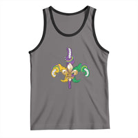 Mardi Gras Alligator Crocodiles Funny Fleur De Lis Tank Top