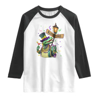 Bead Dinosaur Funny Mardi Grawr Gras Raglan Shirt
