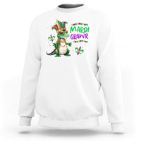 Mardi Grawr Gras Cute Bead Dinosaur Sweatshirt - Wonder Print Shop