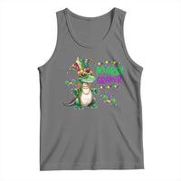Mardi Grawr Gras Cute Bead Dinosaur Tank Top