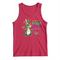 Mardi Grawr Gras Cute Bead Dinosaur Tank Top