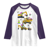 Mardi Gras Raglan Shirt Jester Construction Vehicle Truck Fat Tuesday New Orleans