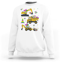 Mardi Gras Sweatshirt Jester Construction Vehicle Truck Fat Tuesday New Orleans - Wonder Print Shop