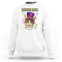 Meowdi Gras Cool Cat Jester Bead Fat Tuesday Sweatshirt - Wonder Print Shop
