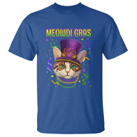 Meowdi Gras Cool Cat Jester Bead Fat Tuesday T Shirt - Wonder Print Shop