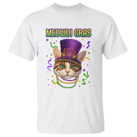 Meowdi Gras Cool Cat Jester Bead Fat Tuesday T Shirt - Wonder Print Shop