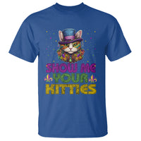 Mardi Gras T Shirt Show Me Your Kitties Cool Cat Jester Hat Bead - Wonder Print Shop