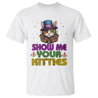 Mardi Gras T Shirt Show Me Your Kitties Cool Cat Jester Hat Bead - Wonder Print Shop