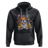Mardi Gras Hoodie Fench Bulldog Cute Fat Tuesday Frenchie Pet Dog - Wonder Print Shop