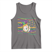 Mardi Gras Baseball Jester Hat Beads Flag Tank Top