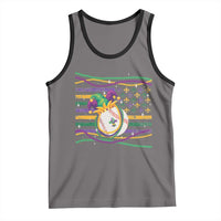 Mardi Gras Baseball Jester Hat Beads Flag Tank Top