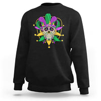 Mardi Gras Funny Sugar Skull Fat Tuesday New Orleans Sweatshirt - Wonder Print Shop