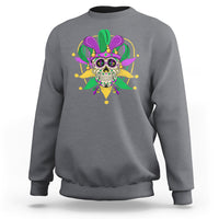 Mardi Gras Funny Sugar Skull Fat Tuesday New Orleans Sweatshirt - Wonder Print Shop