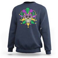 Mardi Gras Funny Sugar Skull Fat Tuesday New Orleans Sweatshirt - Wonder Print Shop