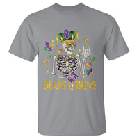 Mardi Gras Funny Skeleton Beads And Bling T Shirt - Wonder Print Shop
