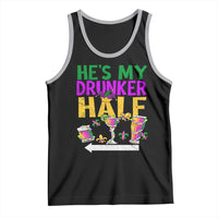 Mardi Gras Couple Matching Tank Top He's My Drunker Half