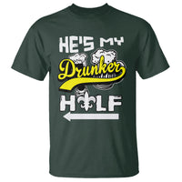 Mardi Gras T Shirt He's My Drunker Half Matching Couple - Wonder Print Shop