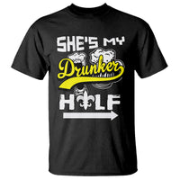 Mardi Gras T Shirt She's My Drunker Half Matching Couple - Wonder Print Shop