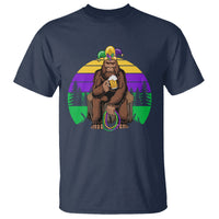 Mardi Gras Bigfoot Sasquatch Funny Beer Lover T Shirt - Wonder Print Shop