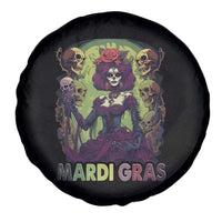Mardi Gras Spare Tire Cover Voodoo Queen Skeleton Witch Creepy Skull