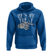Halloween Couple Matching Hoodie He's My Treat Skeleton Hand - Wonder Print Shop