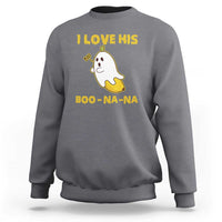 Halloween Couple Matching Sweatshirt I Love His Boo-na-na - Wonder Print Shop