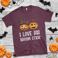 Halloween Couple Matching T Shirt I Love His Broom Stick - Wonder Print Shop