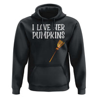 Halloween Couple Matching Hoodie I Love Her Pumpkins - Wonder Print Shop