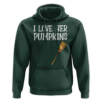 Halloween Couple Matching Hoodie I Love Her Pumpkins - Wonder Print Shop