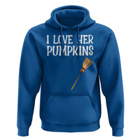 Halloween Couple Matching Hoodie I Love Her Pumpkins - Wonder Print Shop