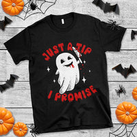 Funny Halloween T Shirt Cute Ghost Just The Tip I Promise - Wonder Print Shop