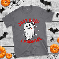 Funny Halloween T Shirt Cute Ghost Just The Tip I Promise - Wonder Print Shop
