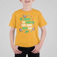 Funny Halloween T Shirt For Kid Zombies Eat Brains So You're Safe - Wonder Print Shop