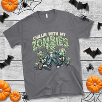 Funny Halloween T Shirt Chillin With My Zombies - Wonder Print Shop